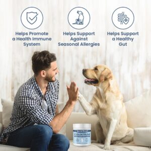 Special Breed Bovine Colostrum for Dogs and Cats, Immune Support Supplement for Allergy and Itch Relief, Grass Fed Colostrum Powder (240 Grams)