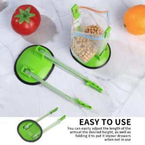 2 Pcs Freezer Bag Holder Stand, Food Storage Holders, Adjustable Plastic Food Prep Bag, Zip Lock Bag Holder Stand for Food Meal Prep Bag, Kitchen Gadget Baggy Rack