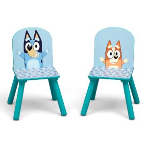 Delta Children Bluey Kids Table and Chair Set with Storage (2 Chairs Included) - Greenguard Gold Certified - Ideal for Arts & Crafts, Snack Time, Homeschooling, Homework & More, Blue