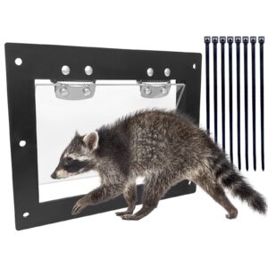 jinkey raccoon excluder one way door, safe removal raccoons trap contactless exclusion device for attics,under decks & chimneys raccoon one way exclusion door