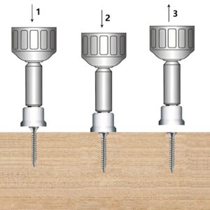 Teursa 5pcs Set TEURSA ® Premium Magnetic Drywall Screw Setter - PH2 Bits for Plasterboard - Hex Shank Positioning Bit - Easy Drywall Installation - Drill Accessory (5pcs 2'')