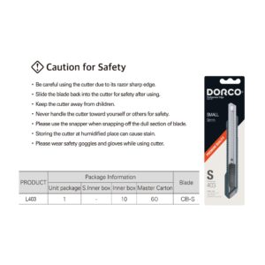 DORCO Professional S403 9mm Snap-Off Cutter Knife + Precision 9mm (11 Blades) | Premium Quality Aluminum Die-Cast Body | Auto-Lock & Safety Block System