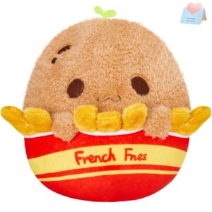 athoinsu 9 inch potato stuffed animal potato plush toy and french fries food shaped stuffed animal cuddle kawaii pillow gifts for kids girls & boys