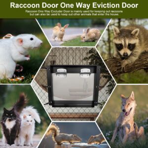 JINKEY Raccoon Excluder One Way Door, Safe Removal Raccoons Trap Contactless Exclusion Device for Attics,Under Decks & Chimneys Raccoon One Way Exclusion Door