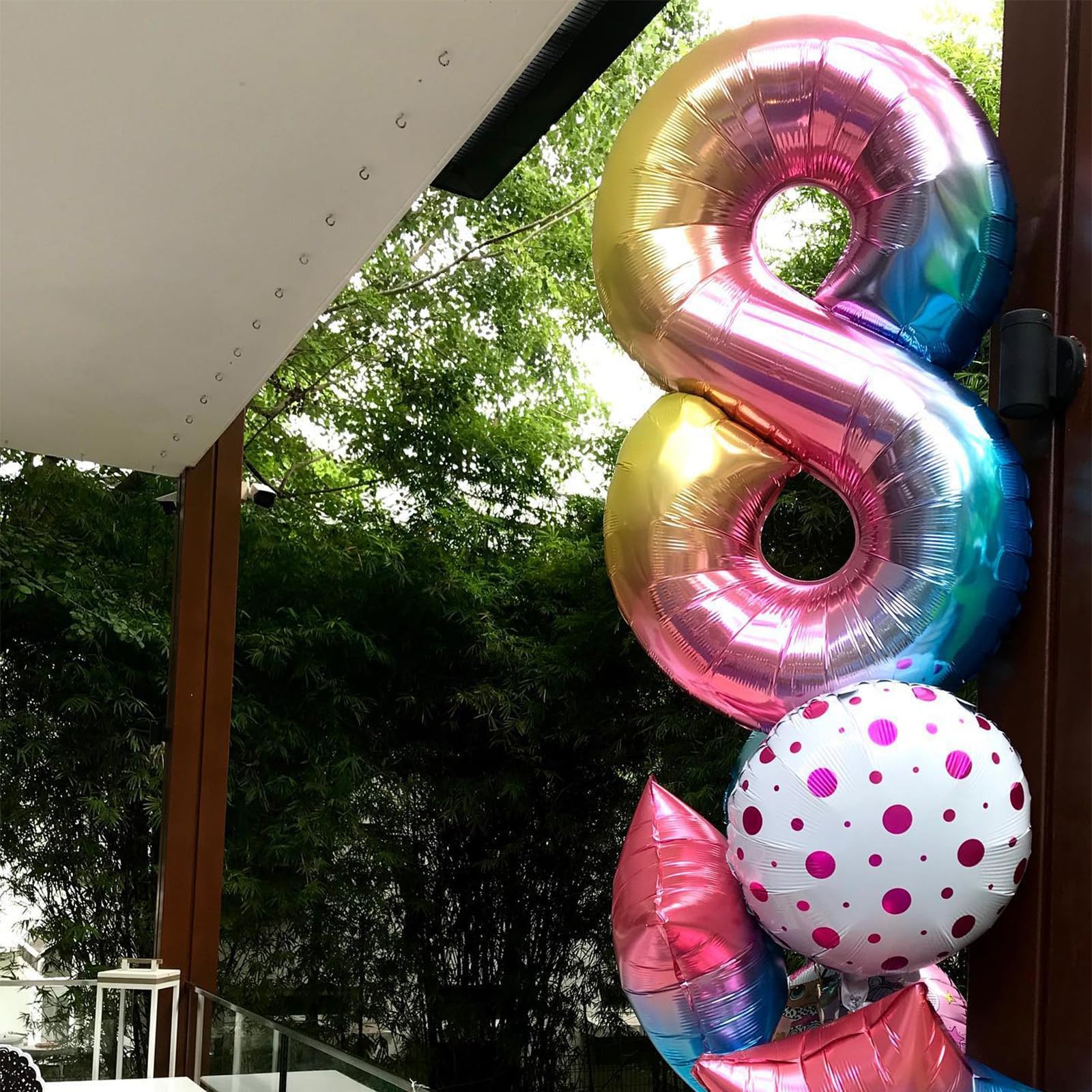 Rainbow Number 10 Balloons, 10th Birthday Balloon, 40inch Gradient 10 Balloon Numbers, Large Self Inflating Foil Balloon, 10th Birthday Decorations for Kids Birthday, 10 Anniversary Decorations