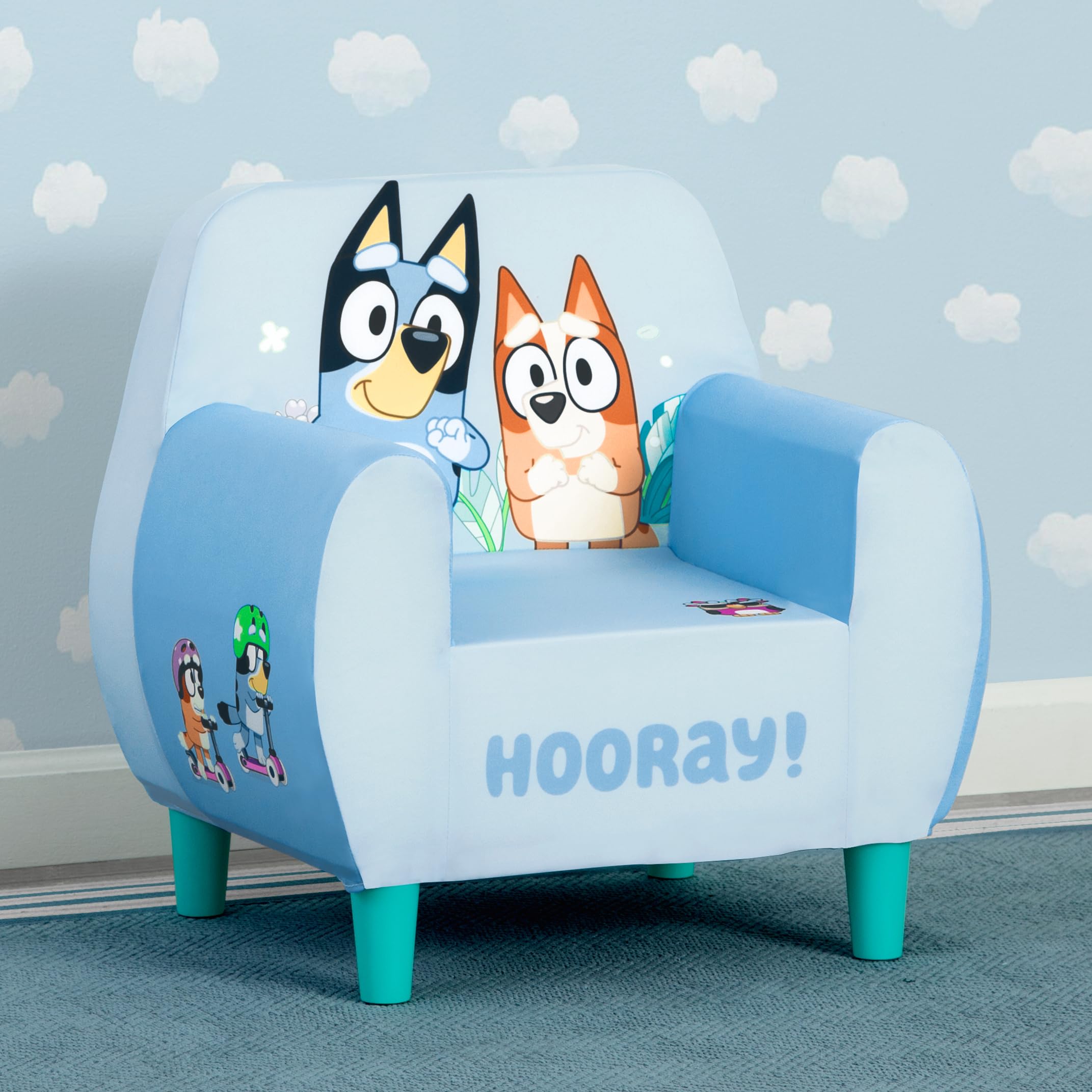 Delta Children Bluey Foam Chair, Blue