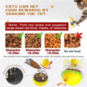 VivaVertex Cat Indoor Interactive Toy, Cat Puzzle Toy, Cat Treat Dispenser,Cat Food Leakage, Cat Light Bulb Rotating Flash Tumbler, Playful Cat Stick, Cat Birthday Gift