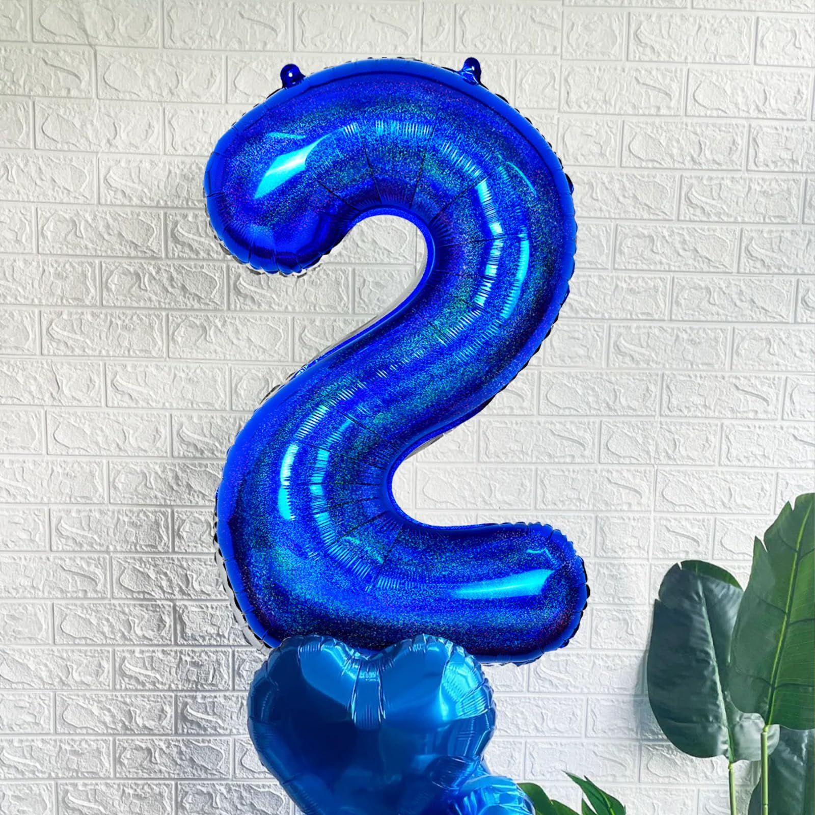 Dark Blue Number 5 Balloons, 5th Birthday Balloon, 40inch Laser Blue 5 Balloon Numbers, Large Self-Inflating Foil Balloon, 5th Birthday Decorations for Kids, 5 Anniversary Decorations