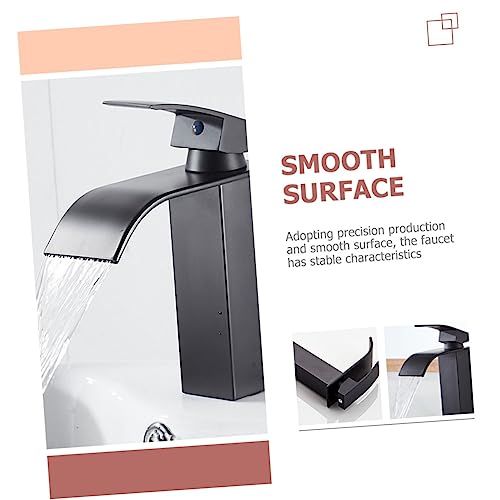 Homoyoyo Bathroom Faucet Replaceable Sink Faucet Kitchen Faucet with Sprayer Kitchen Sink Sprayer Waterfall Sink Black Sink Faucets for Bath Sinks Household Accessories Stainless Steel