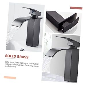 Homoyoyo Bathroom Faucet Replaceable Sink Faucet Kitchen Faucet with Sprayer Kitchen Sink Sprayer Waterfall Sink Black Sink Faucets for Bath Sinks Household Accessories Stainless Steel