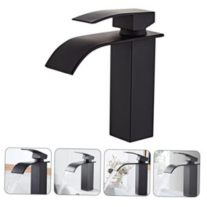 Homoyoyo Bathroom Faucet Replaceable Sink Faucet Kitchen Faucet with Sprayer Kitchen Sink Sprayer Waterfall Sink Black Sink Faucets for Bath Sinks Household Accessories Stainless Steel