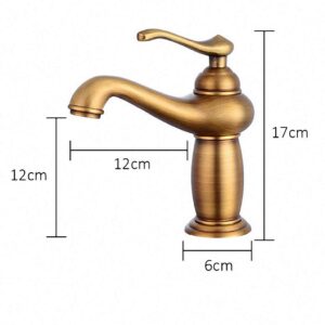 Sink Tap Kitchen Bathroom,Bathroom Faucet Antique Bronze Finish Brass Basin Sink Solid Brass Faucets Single Handle Water Mixer Taps Bath Crane/Chrome