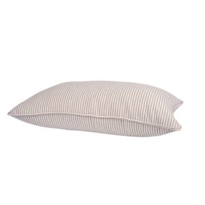 SUPMAISON Pack of 2 Decorative Indoor Outdoor Outdoor Pillow 20" x 12", (Polyester, Veranda Stripe Tan)