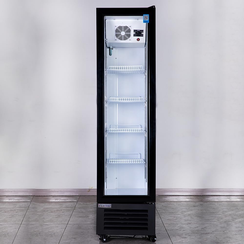 XPACOOL Commercial Refrigerator Display Fridge Cooler,Glass Door Merchandiser Beverage Refrigerator with LED Light Adjustable Shelves ETL and NSF Approval