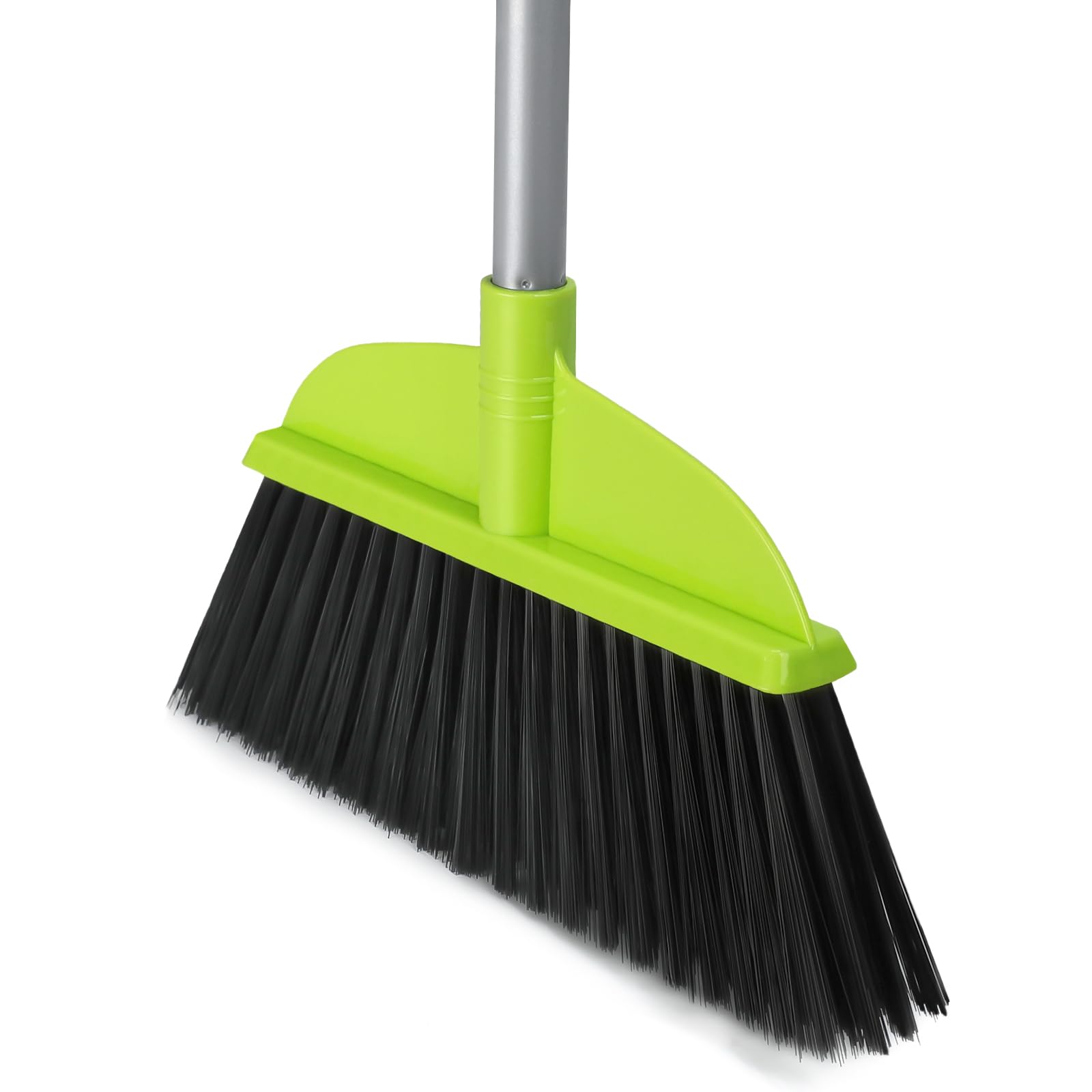 Green Floor Sweeping Brooms 55” House Brooms for Sweeping Indoor Kitchenette Broom for Hardwood Floor Cleaning