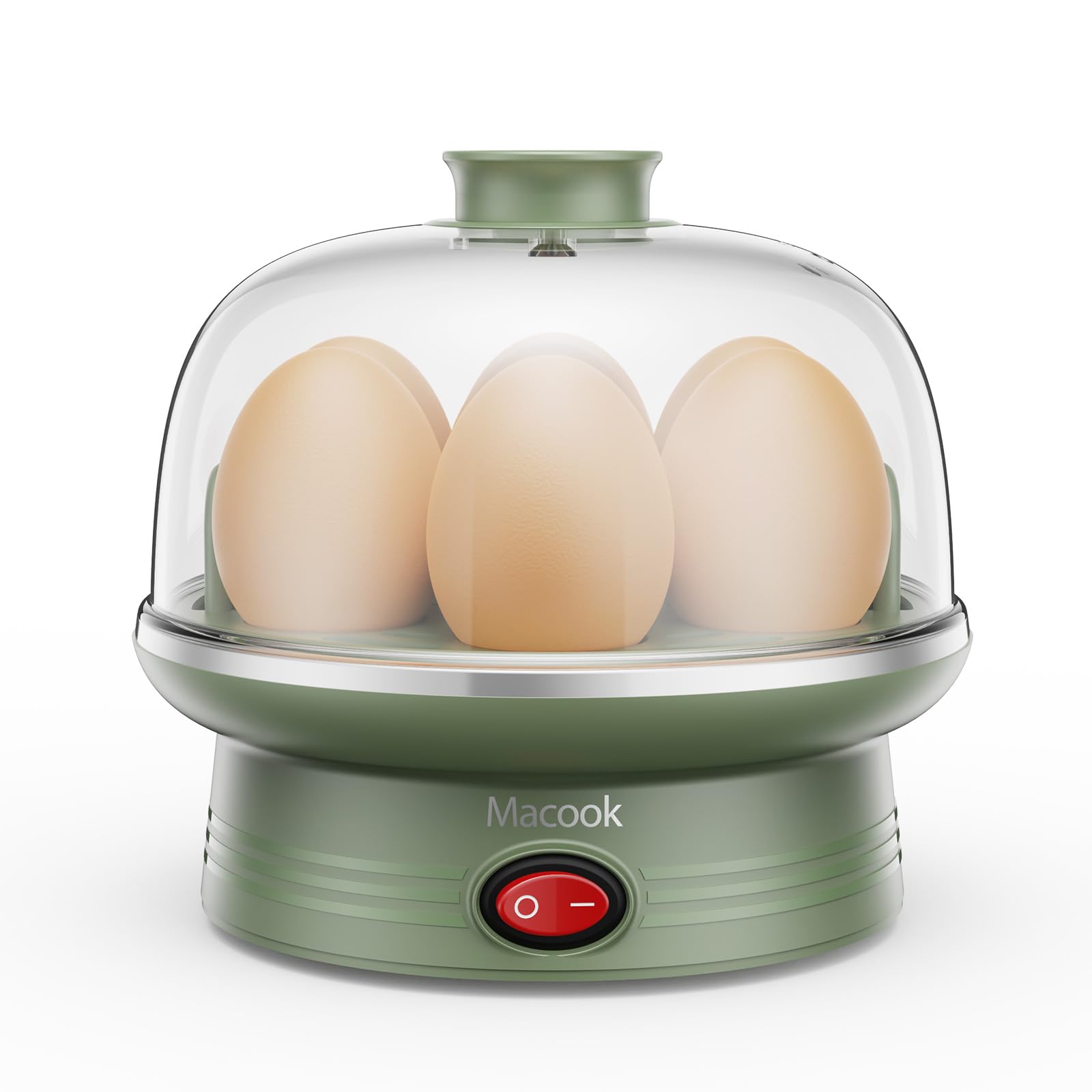 Rapid Egg Cooker, 7 Egg Capacity Electric Egg Cooker for Hard Boild Eggs, Medium, Soft, Poached, Steamed Eggs,Egg Boiler with Auto Shut Off, BPA Free, Green