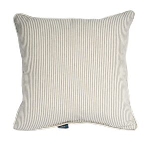 SUPMAISON Pack of 2 Decorative Indoor Outdoor Pillow 18" x 18" (Polyester, Veranda Stripe/Tan)