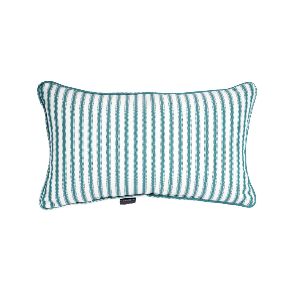 SUPMAISON Pack of 2 Decorative Indoor Outdoor Outdoor Pillow 20" x 12", (Polyester, Crestwood Stripe Turquoise)