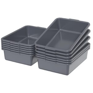 neadas 13 l plastic bus tubs, commercial bus box, grey, 12 packs