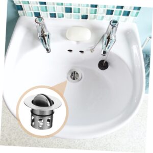 Veemoon 2 Pcs Basket Drain Bathtub Strainer Basket Strainer Drain Hair Strainer Kitchen Sink Bath Filter Sink Waste Stopper Flips Metal Clamshell South Korea