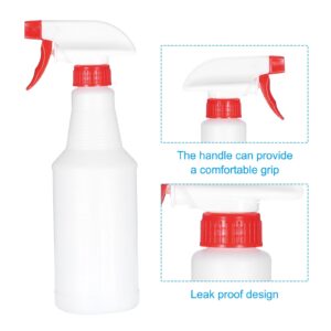 PATIKIL 500ml/16oz Plastic Spray Bottles, 2pcs Adjustable Nozzle Leak Proof Empty Water Mist Stream Sprayer for Cleaning Solutions Plants Hair, Red