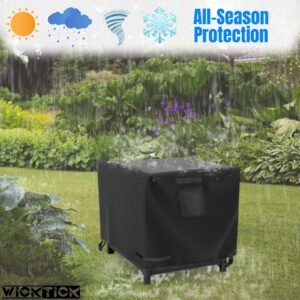 WICKTICK Square Gas Fire Pit Cover 30 x 30 x 25 Inch, Waterproof & 600D Heavy Duty Fire Table Cover, Compatible with Ciays, Xbeauty, Bali Outdoors and More 28x28, 30x30 Inch Patio Propane Firepits