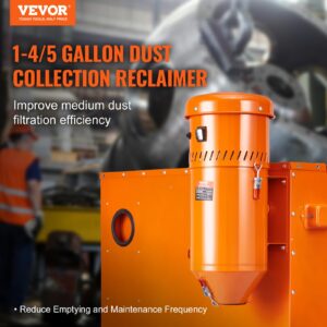 VEVOR Dust Collection System: 1.6-HP Dust Collector Media Reclaimer with 1.8 Gallon Capacity - Universal Fit for Sandblaster Cabinets and Media Blasters