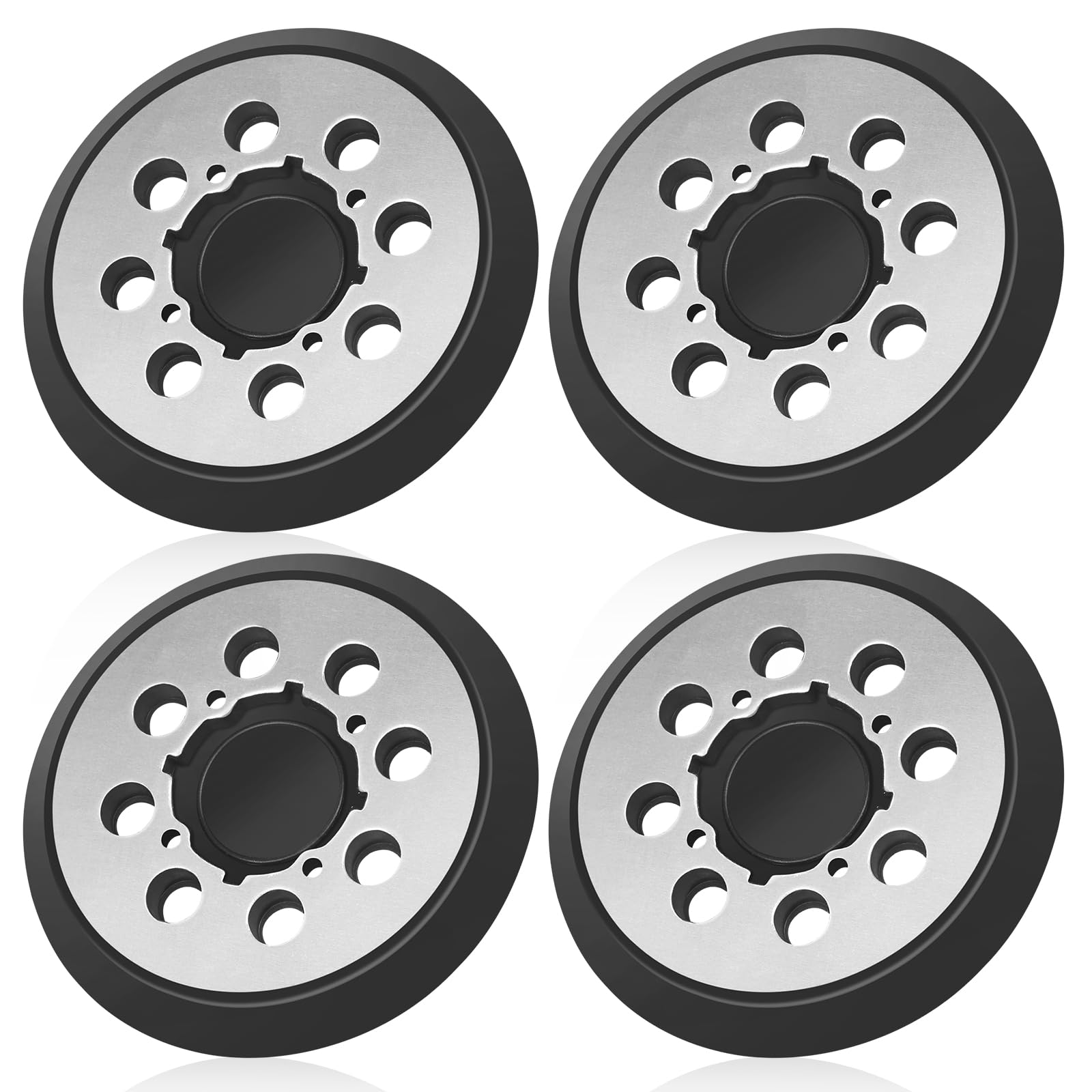 Fibvaxm 4 Pack Orbital-Sander Replacement Pad, for DeWalt DWE6421 6421K DWE6423 6423K DCW210B DWE64233 and N329079 Replacement Pad, 5 Inch 8 Hole Hook and Loop Metal for Sander Pads More Enduring