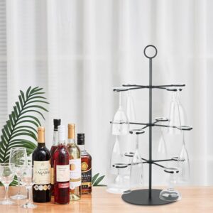 Cocktail Tree Stand for Parties Brunch,3 Tiers 12 Holders Drink tower Wine Glass Holder Stand,Champagne Tower Martinis Tree, Wine Glasses Display Margarita tower ,Drink stand for Mimosa Bar Parties Bridal Shower Weddings