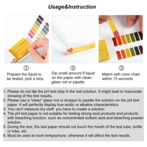 2 Pack pH Test Strips Universal pH 1-14 Test Paper Litmus Test Paper 160 Strips for Saliva Urine Water Soil and Chemistry Experiments (2 Pack with Storage Case)