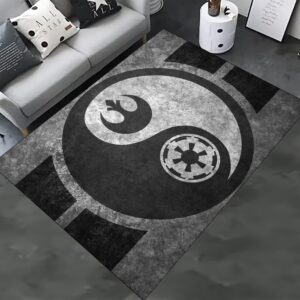 generic rebel and empire logo yin yang rug, starwars empire logo rug ht-1079.7 (70”x110”)=180x280cm