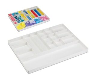 american goods medical dental drawer organization tray white dental cart section drawer plastic tray for organization medical/dental supply (15 section)