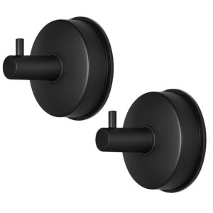 minicreat suction cup hooks 2 packs towel hooks matte black bathroom shower holders for bathroom bedroom kitchen hotel pool