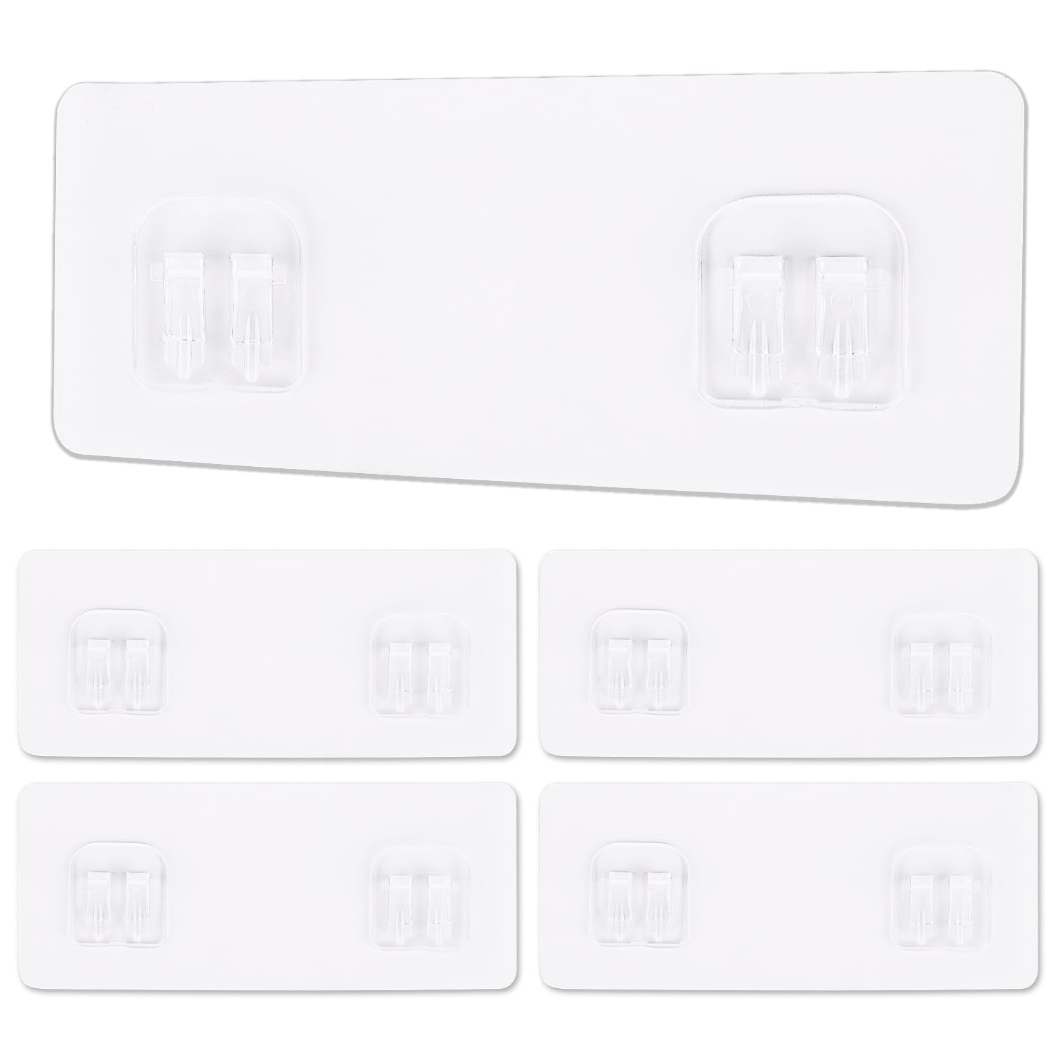 5Pcs Transparent Shower Shelf Adhesive Replacement, No Drilling for Caddy Bathroom Shelf Basket and Kitchen Racks of Waterproof Adhesive Shower Hooks Compatible with YASONIC YS-K403 (5.51x2.36in)