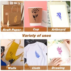 Stencils for Painting on Wood, Reusable Flower Stencils Painting Crafts Templates Drawing Stencil for Painting on Wood, Wall, Furniture(18)