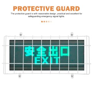 SOLUSTRE Exit Sign Damage Stopper Metal Wire Guard Exit Sign Damage Cage Wall Mounted Emergency Light Protective Covers for Exit Sign or Emergency Light