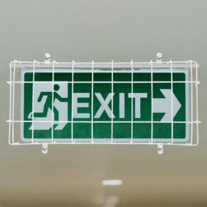 SOLUSTRE Exit Sign Damage Stopper Metal Wire Guard Exit Sign Damage Cage Wall Mounted Emergency Light Protective Covers for Exit Sign or Emergency Light