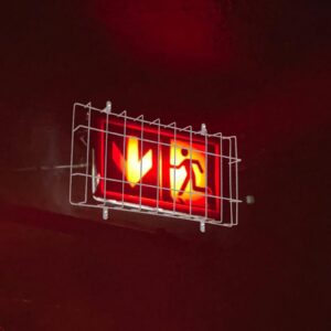 SOLUSTRE Exit Sign Damage Stopper Metal Wire Guard Exit Sign Damage Cage Wall Mounted Emergency Light Protective Covers for Exit Sign or Emergency Light