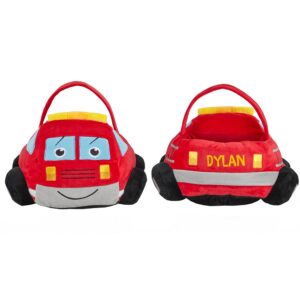 let's make memories personalized easter basket for boys - plush - ladder truck