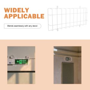 SOLUSTRE Exit Sign Damage Stopper Metal Wire Guard Exit Sign Damage Cage Wall Mounted Emergency Light Protective Covers for Exit Sign or Emergency Light