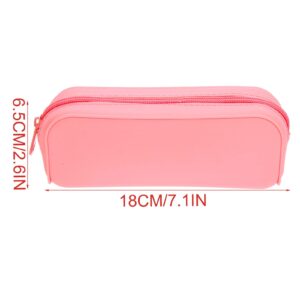 LALAFINA Silicone Pencil Case, Color Pencil Pouch Pencil Case Small Silicone Pencil Pouch Pencil Pouch for Women, Makeup Pouch for Brush