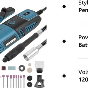 160W Rotary Tool Kit, Corded Multi-Tool with Flexible Shaft, 82 Accessories, 7 Variable Speeds 35000RPM Max for Sanding, Polishing, Drilling,Carving, Engraving, Cutting, DIY Crafts