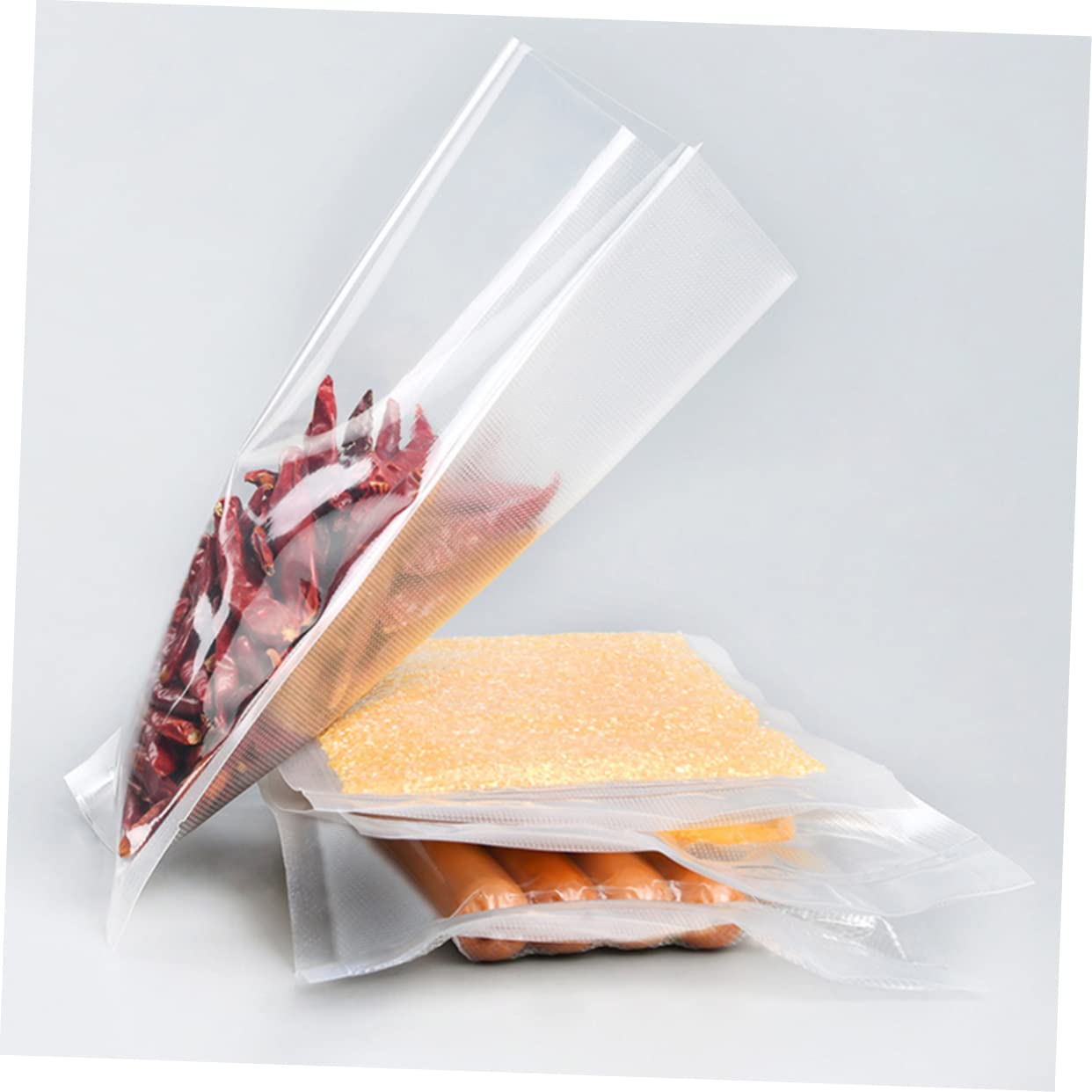 ABOOFAN 100pcs Saver Bag Food Preservation Bag Clear Sealable Bags Heart Baking Pan Space Saver Seal Bags Clear Sealed Food Bags Selladora Al De Vac Sealer Fresh Sealer Vacuum