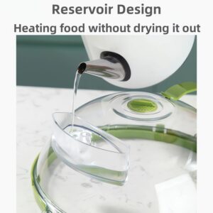 2-in-1 Microwave Steamer & Splash Protector Cover, Clear Microwave Splatter Cover for Food with Handle and Water Storage Box, Microwave Plate Food Cover, Home Kitchen Gadgets and Accessories (1PC)