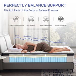 sigolit 12 Inch Full Size Hybrid Mattress - Medium Firm, Memory Foam & Pocket Springs, Motion Isolation, Edge Support, Pressure Relief, Ships Compressed