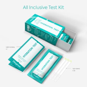 DIAGNOX Hydration Urine Test Strips - Urine Specific Gravity Test Strips for Accurate Hydration Monitoring - Individually Packaged and Clinical Grade [30 Tests]