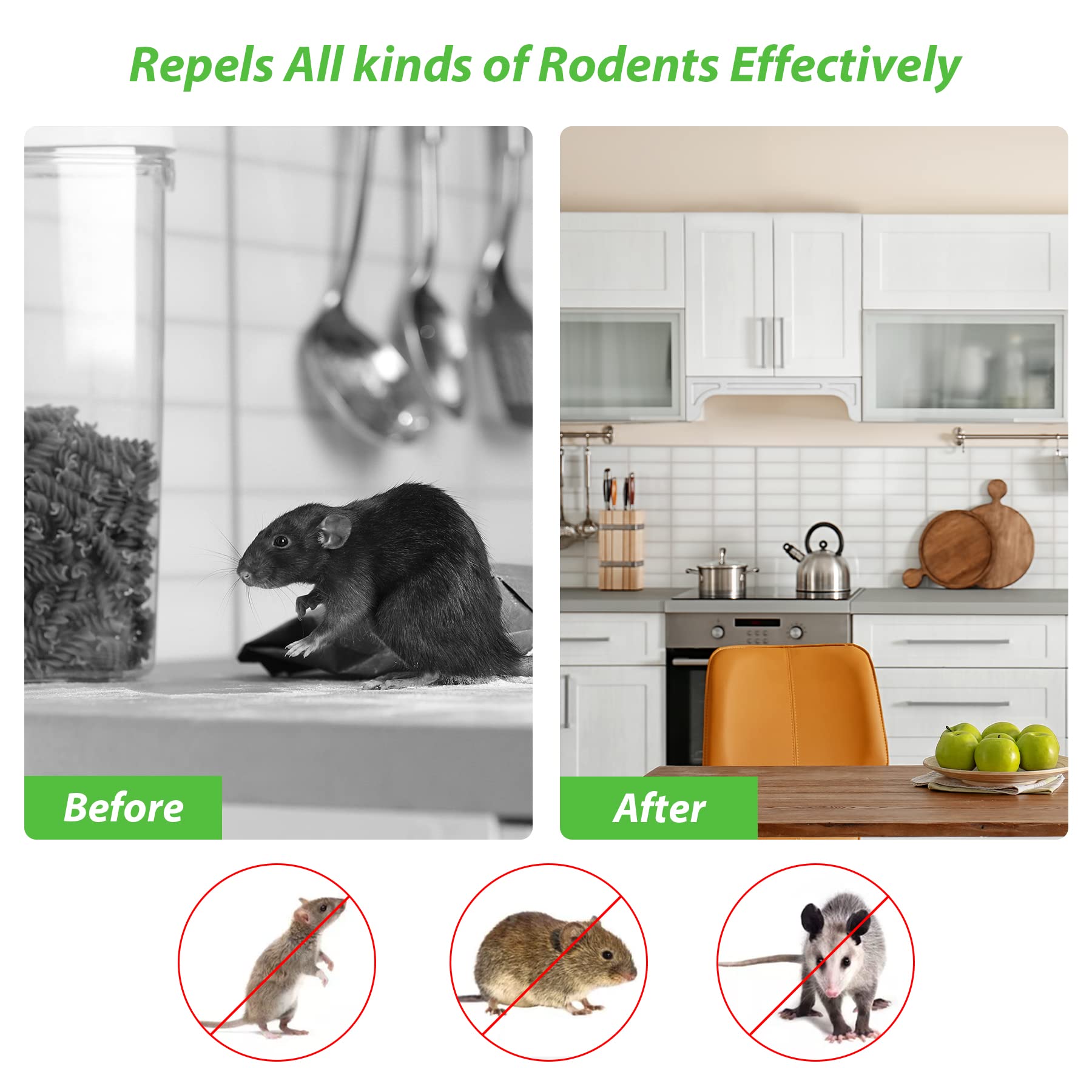 Homsor Rodent Repellent 20 Pack Natural Peppermint Oil Mouse Repellent Balls Pet Safe Mice Deterrent to Keep Rat Mice Mouse Rodent Out of Indoor House Outdoor Car Engines RV Garage Chicken Coop