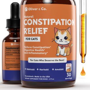 oliver & co. cat constipation relief - cat laxative - cat constipation - constipation relief for cats -constipation relief for cat - cat laxative constipation relief - 1 fl oz - roast chicken flavor