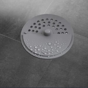 Hair Drain Catcher, Square Drain Cover for Shower TPR Sink Drain Strainer Hair Stopper with Suction Cup, Easy to Install Suit for Bathroom, Bathtub, Kitchen