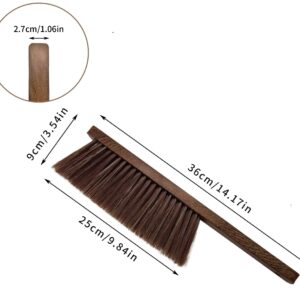 Hand Broom Cleaning Brush, Dusting Brush for Cleaning, Wood Block Hand Brush, Soft Bristle Cleaning Brush for Car Bed Furniture Clothes Garden Couch Draft Wooden Handle with a Nice Lanyard